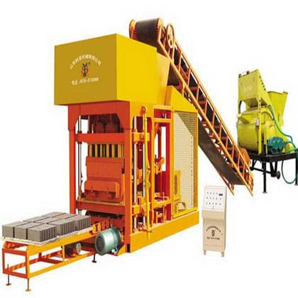 QT4-25 Semi Automatic Concrete Brick Machine