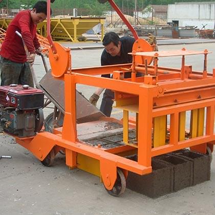 QM4-45 Diesel Mobile Concrete Block Making Machine