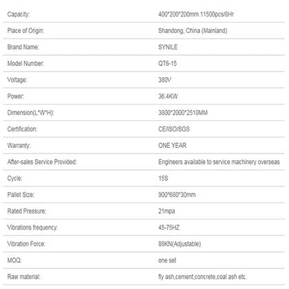 QT5-15 Fully Automatic Block Making Machine